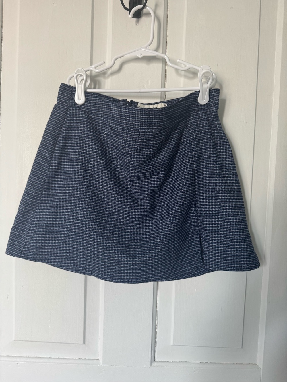 Hollister Navy Blue Plaid Skater Skirt